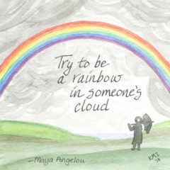 Try To Be A Rainbow Watercolor