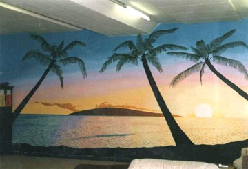 Hawaiian Sunset Mural