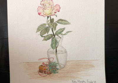Rose and Ragusa Watercolor