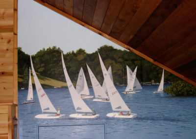 Sailing Club Mural at Lauderdale Lakes in Wisconsin