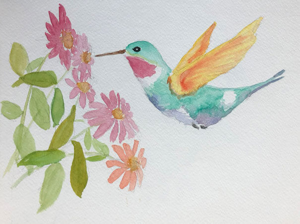 Hummingbird Watercolor