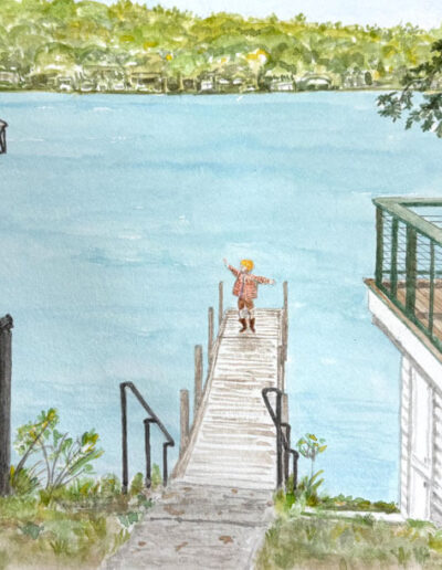 Goodbye, Lake!, watercolor, 8x10