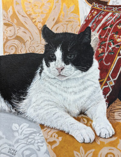 Bill, the Tamed Wild Cat, acrylic, 8x10