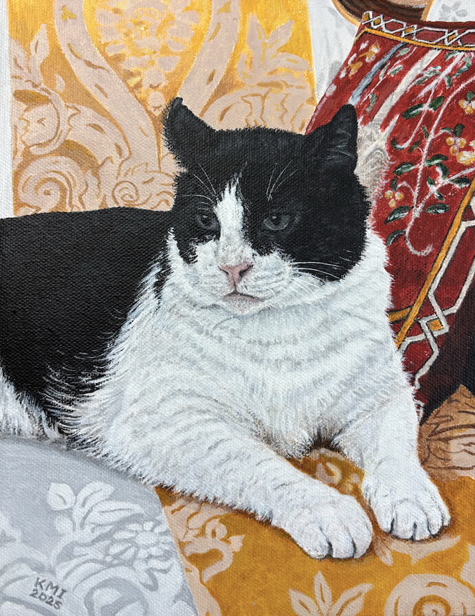 Bill, the Tamed Wild Cat, acrylic, 8x10