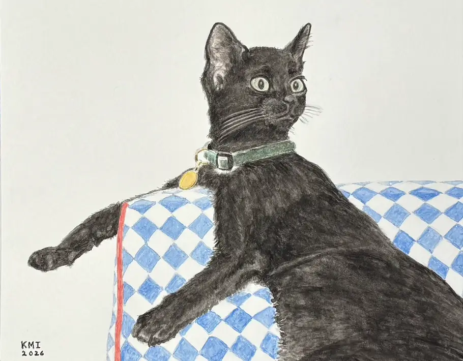 “Penny”, 8x10”, watercolor